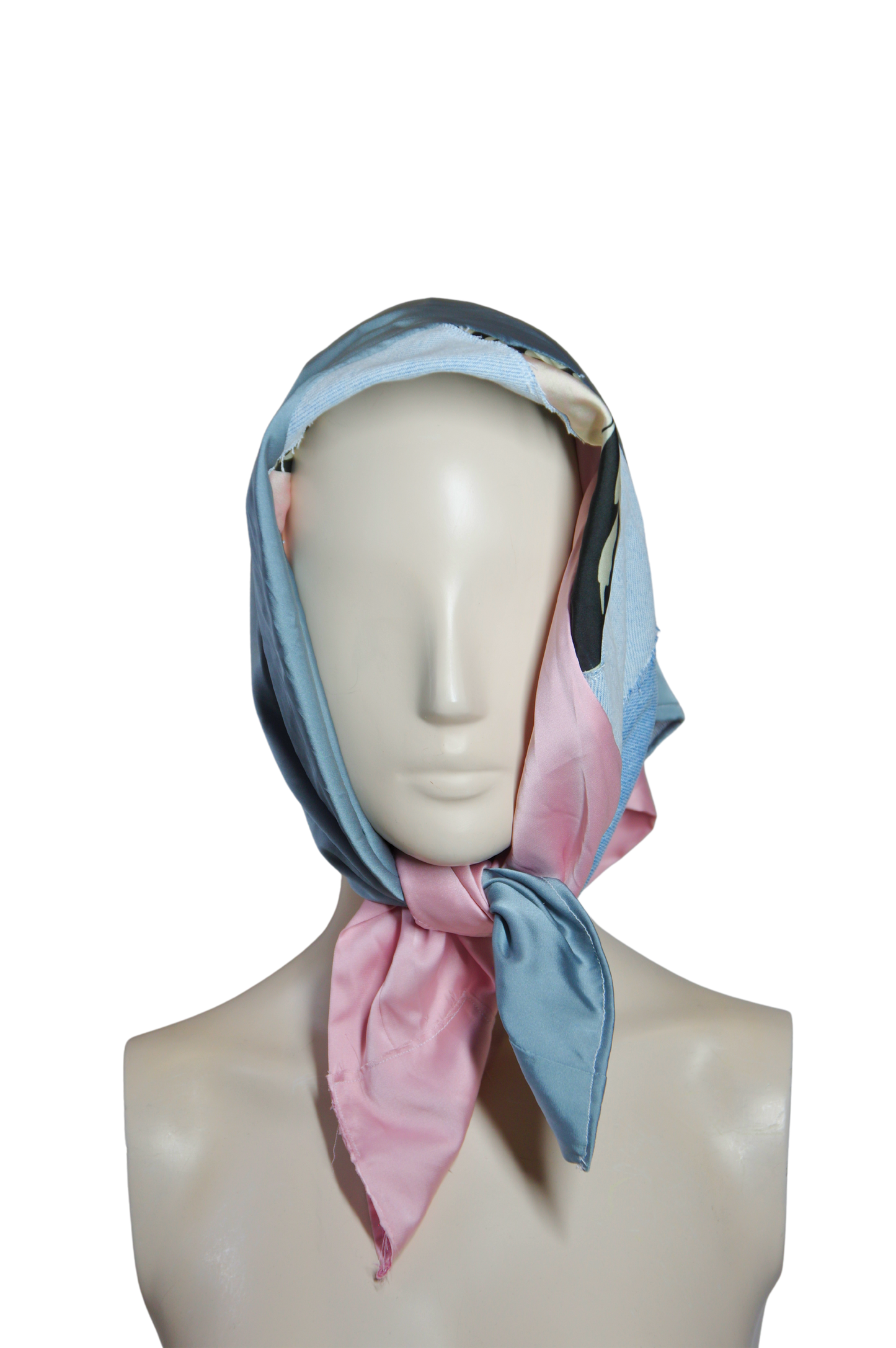 PANTS SAKURA - WASHED DENIM/PINK AND BLUE POLYESTER - ONE SIZE