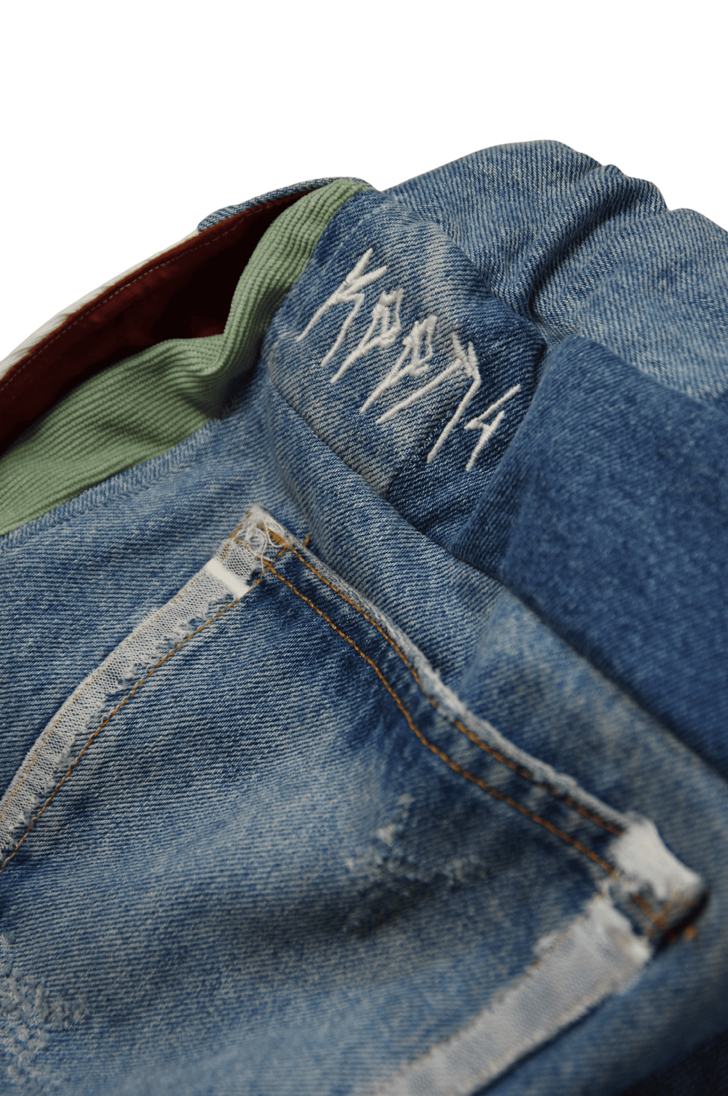 PANTS GREEN SKY - DENIM/CORDUROY - ONE SIZE