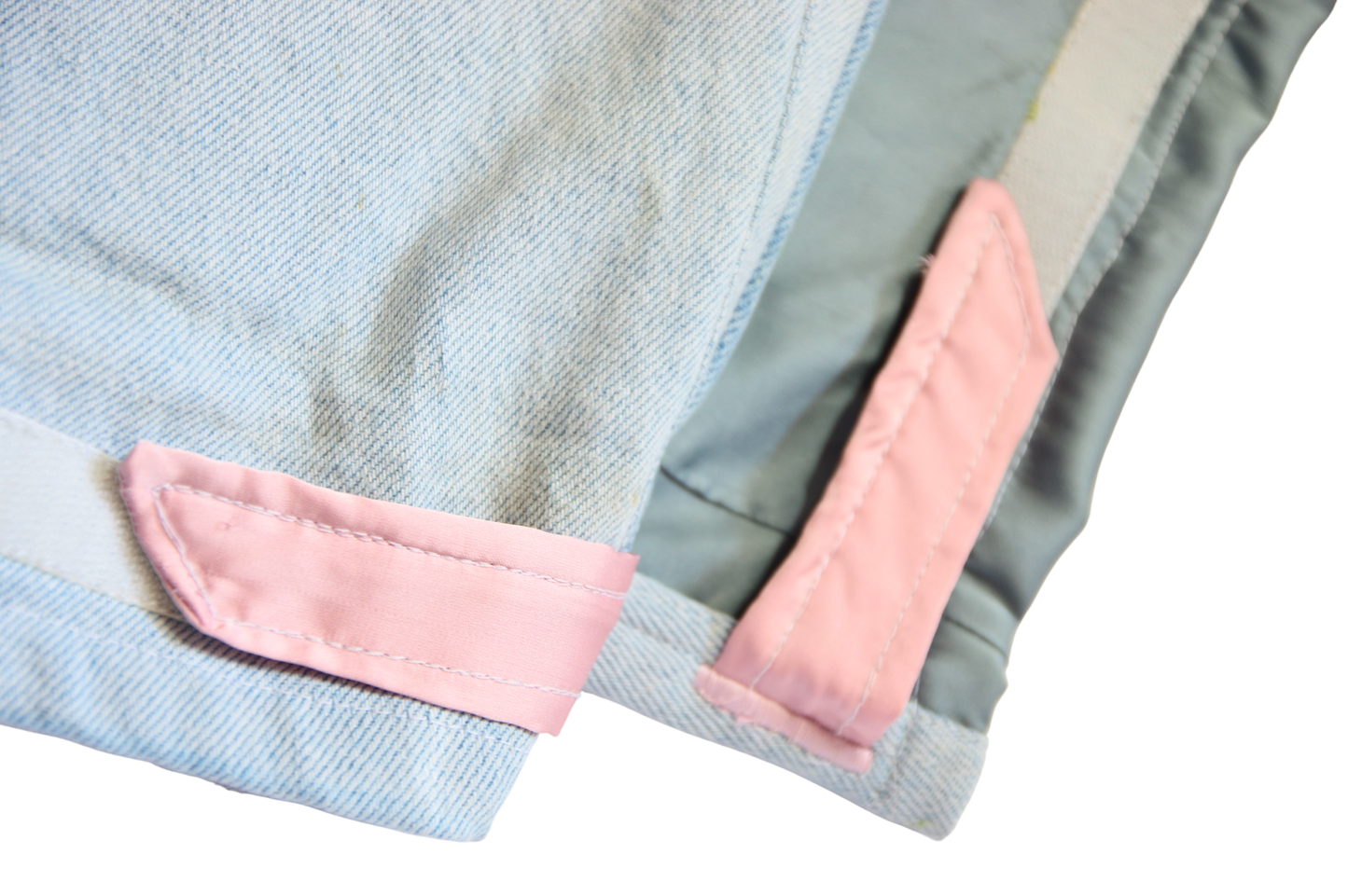 PANTS SAKURA - WASHED DENIM/PINK AND BLUE POLYESTER - ONE SIZE