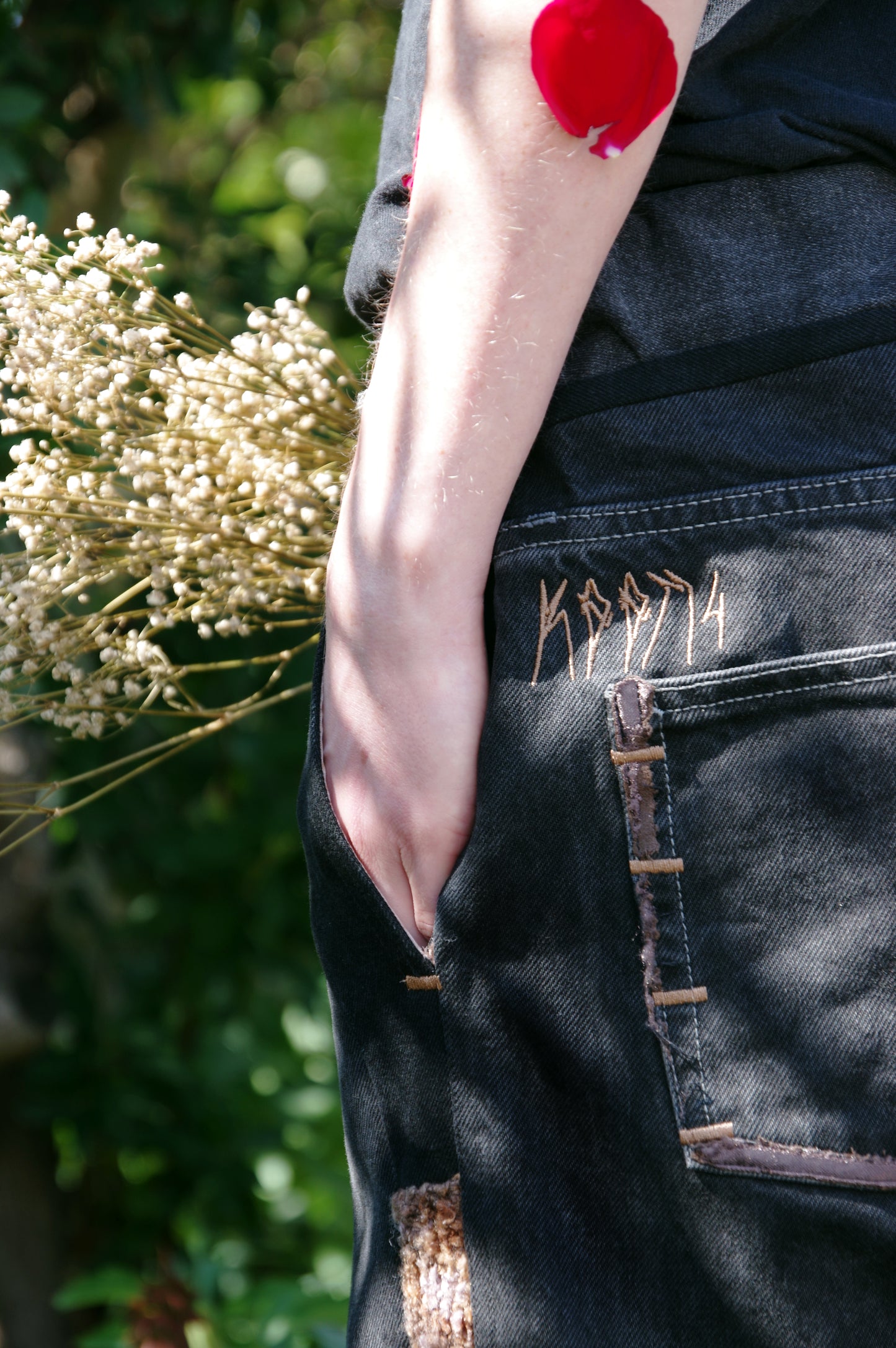 PANTS DEAD SOIL - BLACK/CROCHET - ONE SIZE