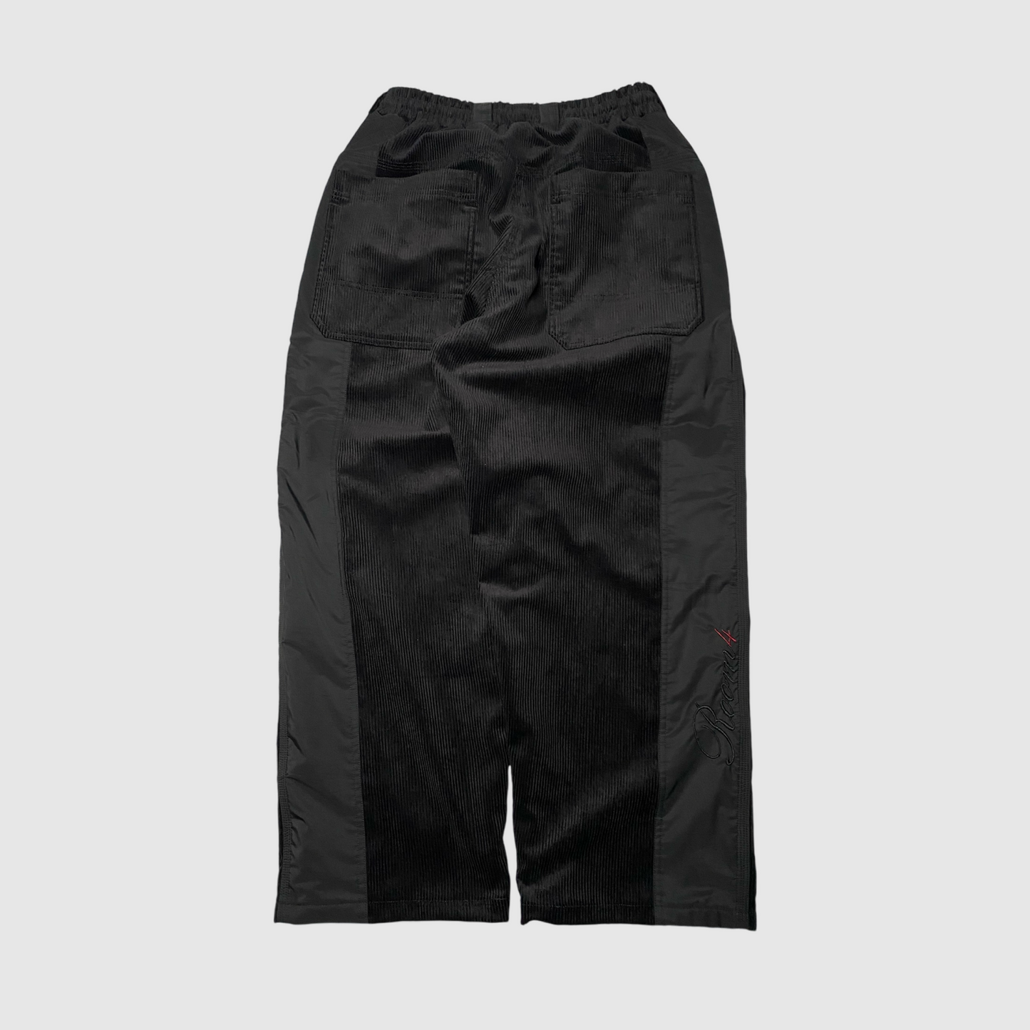 CITADELLE PANTS - BLACK TRACK CALLIGRAPHIC