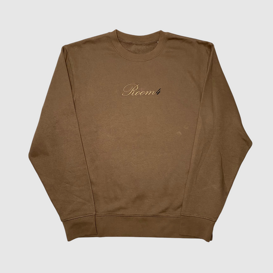 CALLIGRAPHIC MOKA CREWNECK